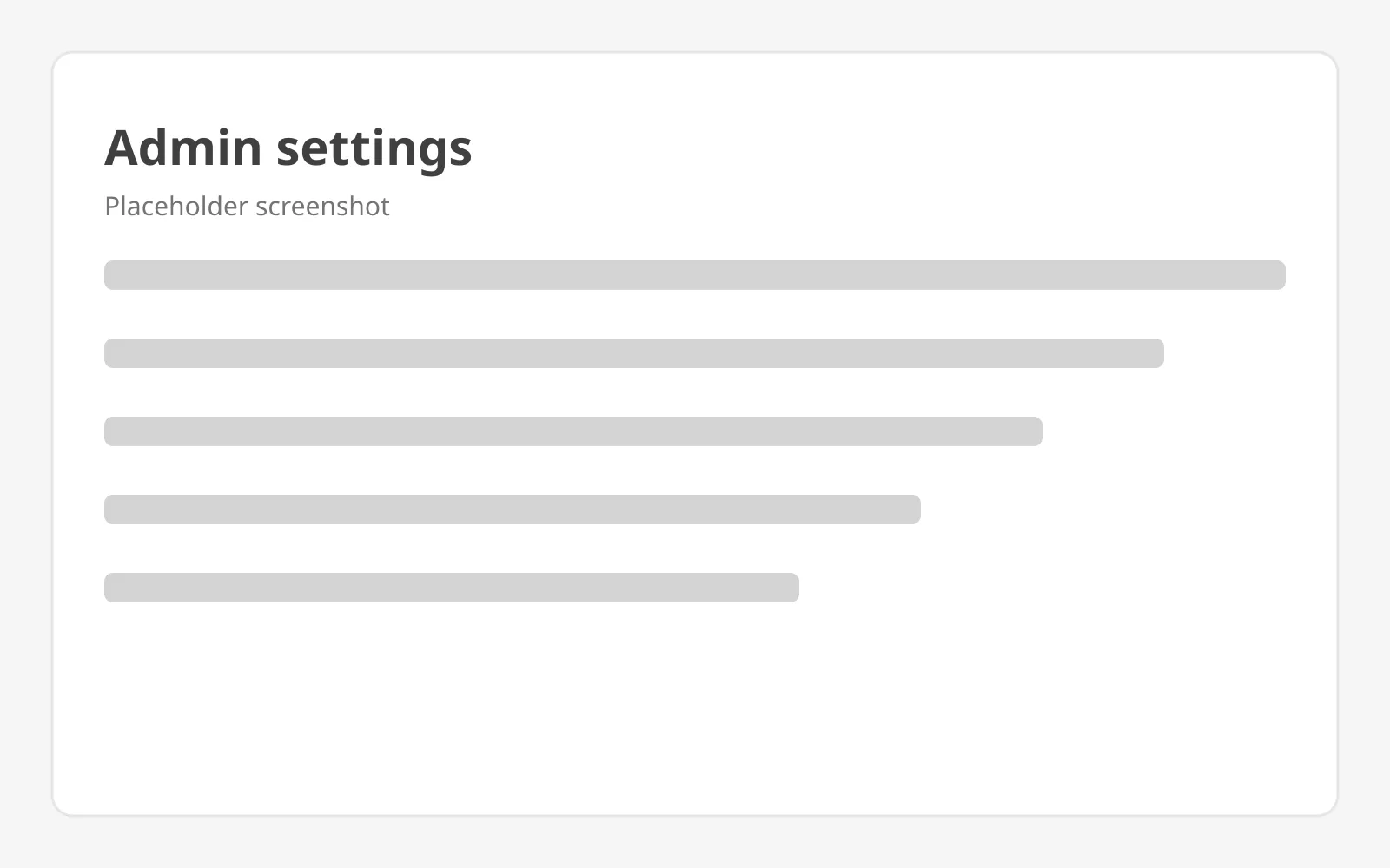 Quick Order admin settings (placeholder)