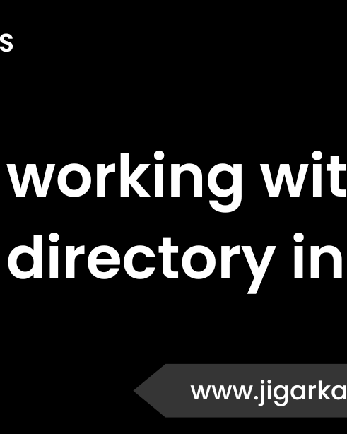 Working with directory in php - Jigar Karangiya