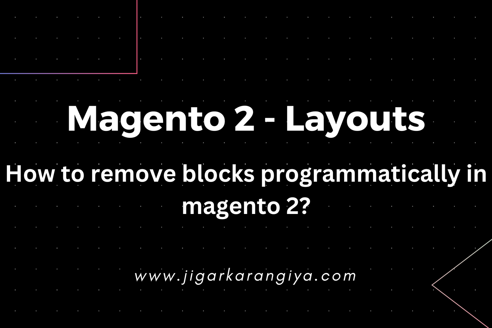 How to remove blocks programmatically in magento 2?