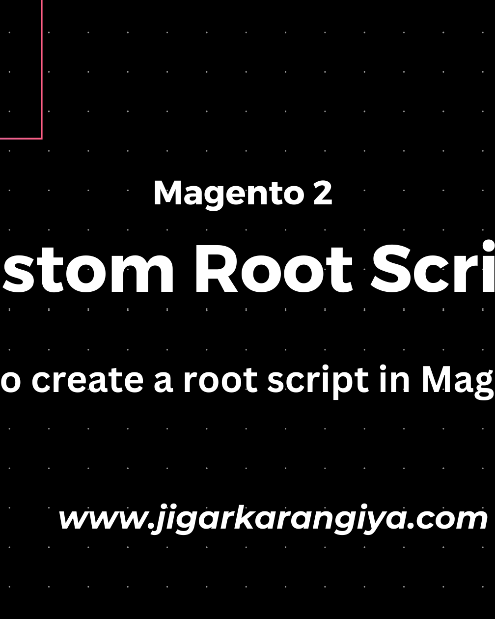 How to create a root script in magento 2?