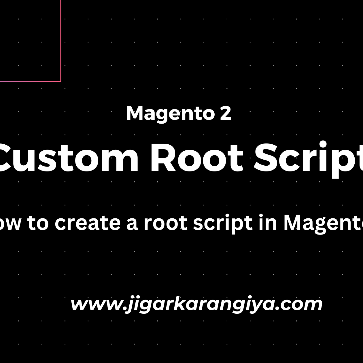 How to create a root script in magento 2?