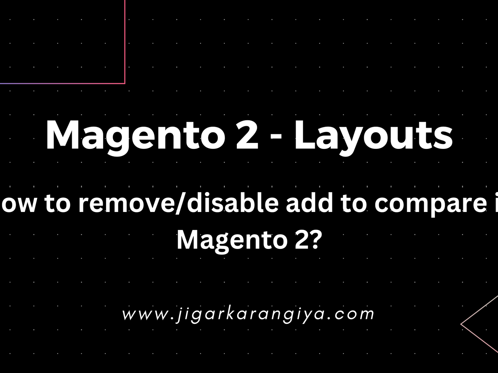 How to remove/disable add to compare in Magento 2?