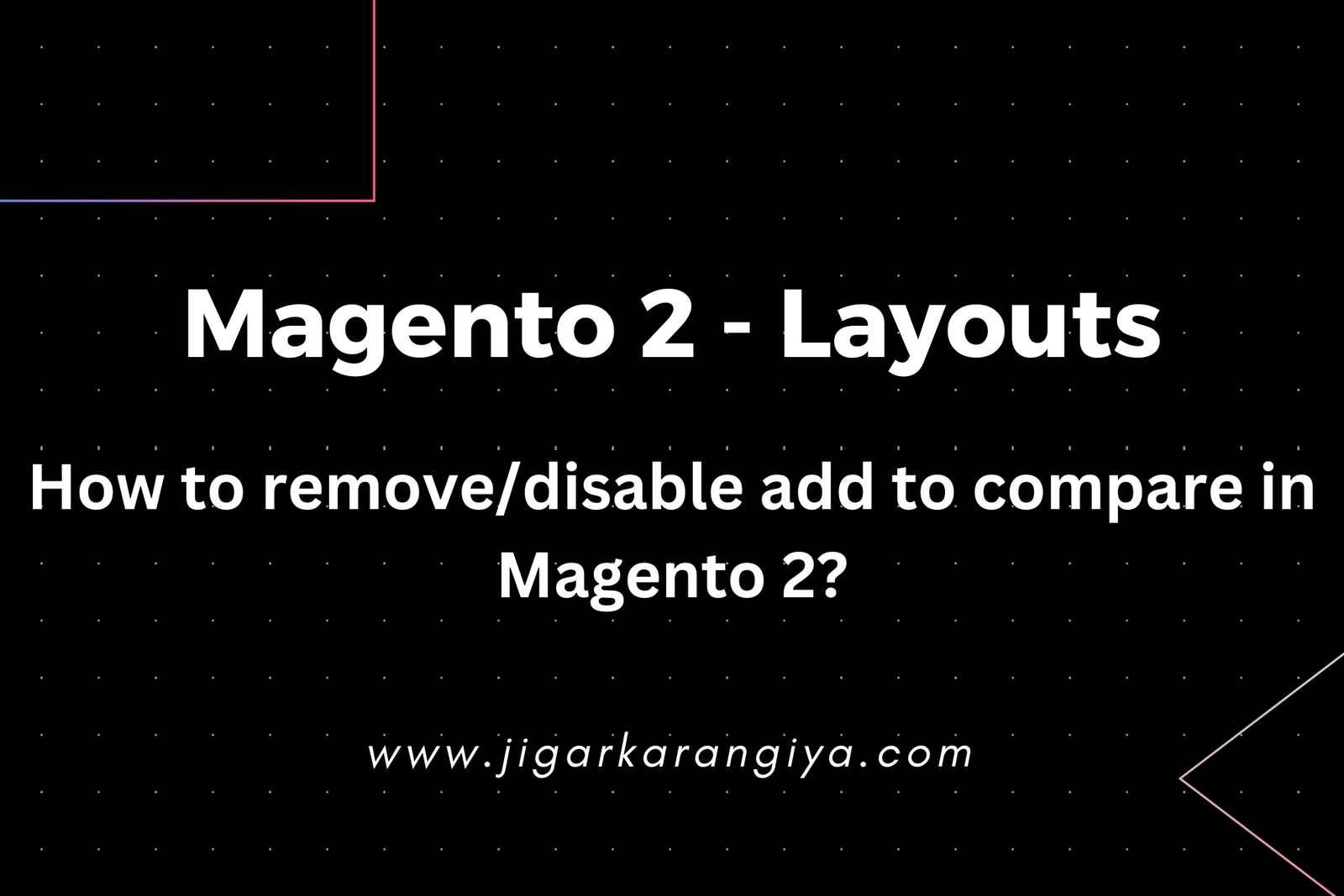 How to remove/disable add to compare in Magento 2?