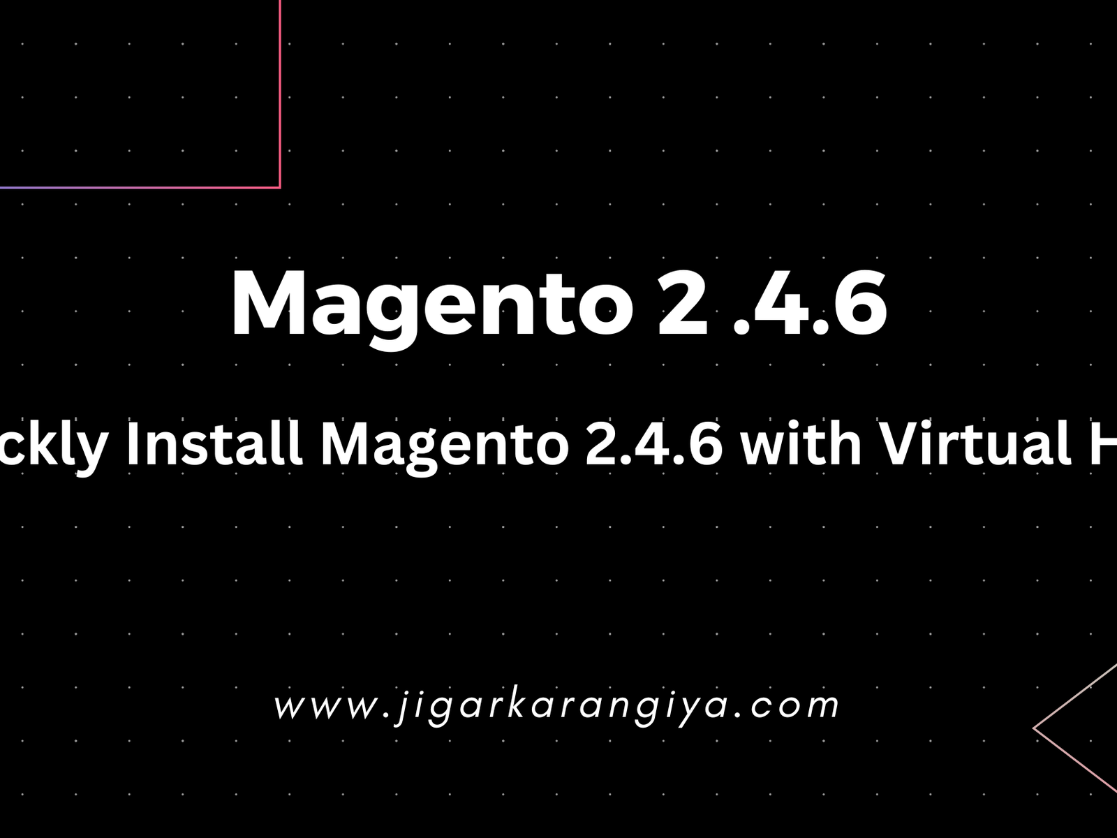 Quickly install latest magento 2.4.6 with virtualhost