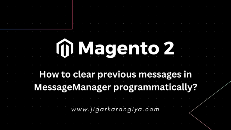 How to clear previous messages in MessageManager programmatically?